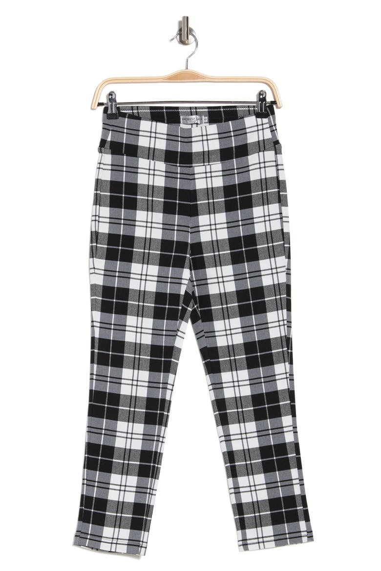 High Waist Capri, Alternate, color, WHT PLAID
