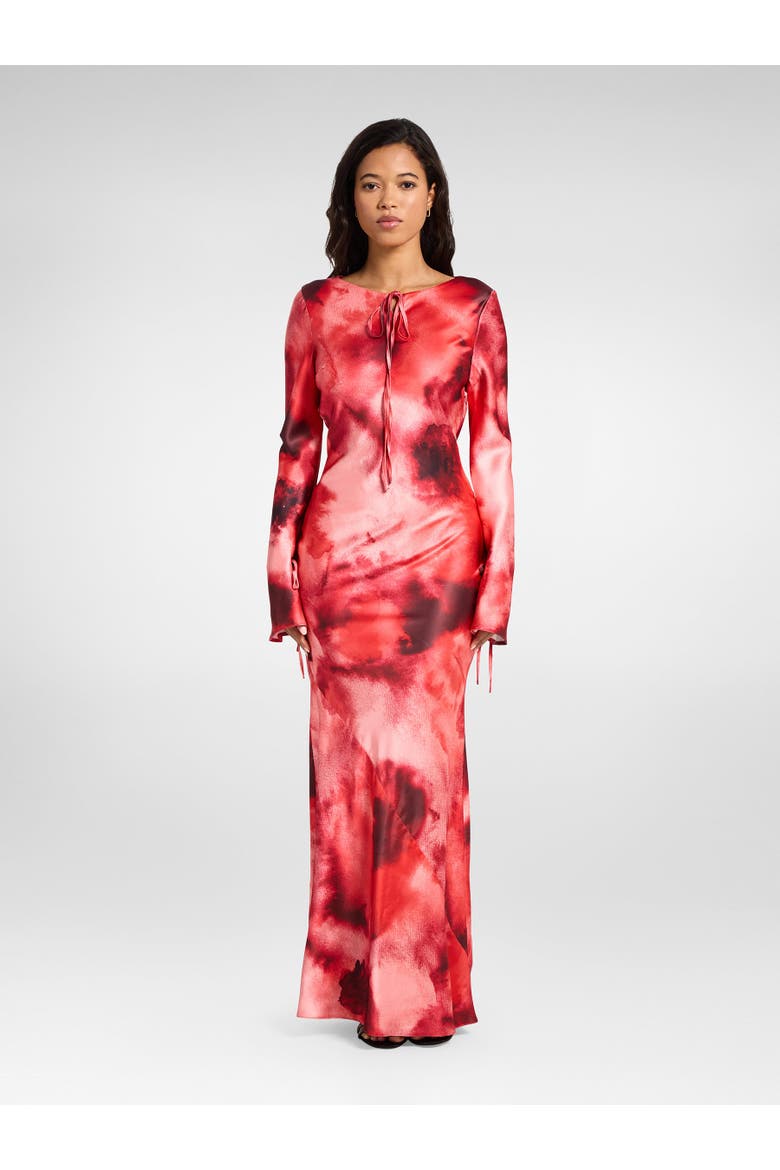 Sali Dress, Main, color, Red Abstract