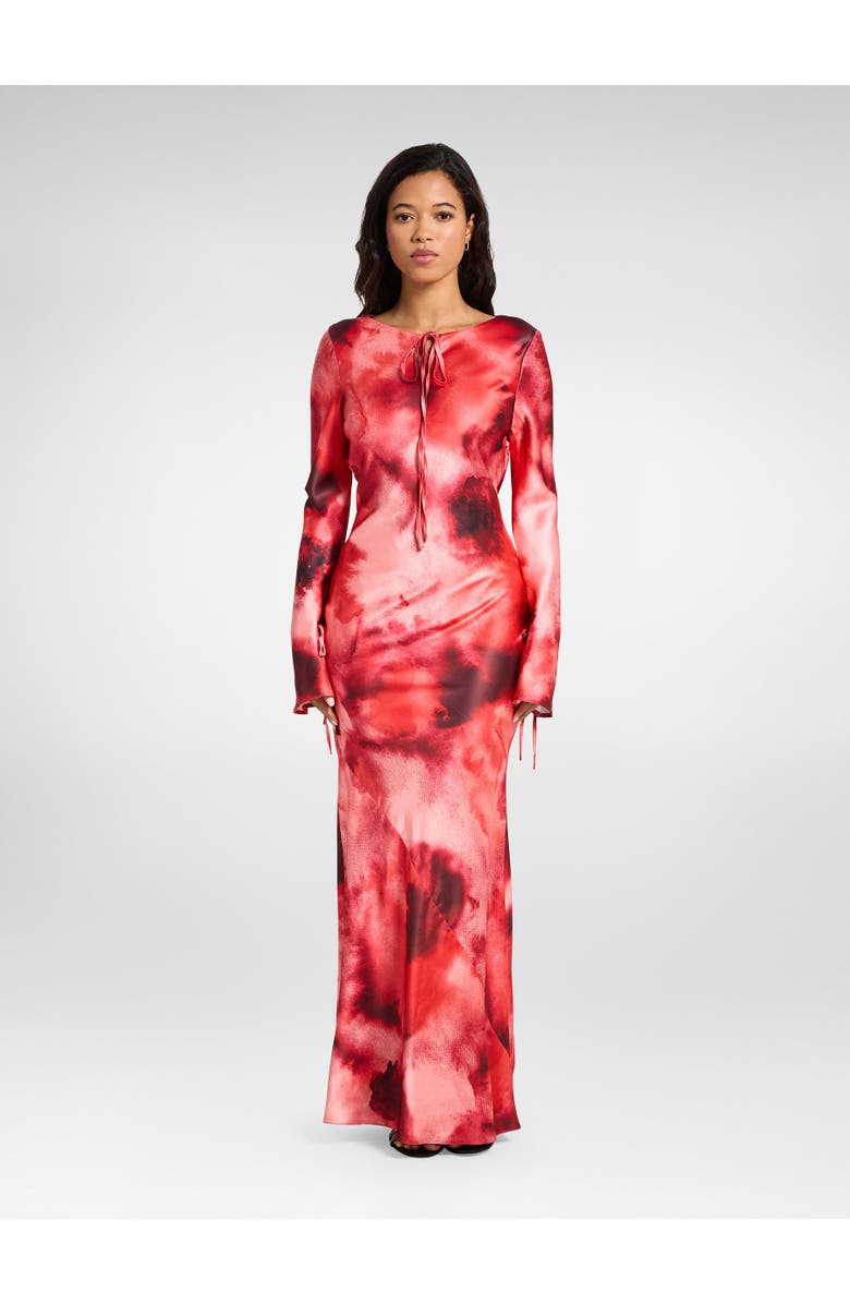 Daska Sali Dress, Main, color, Red Abstract