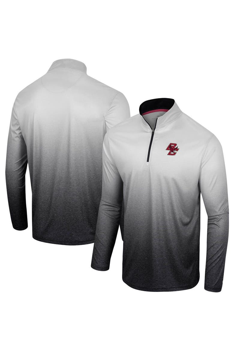 Men's Colosseum White/Black Boston College Eagles Laws of Physics Quarter-Zip Windshirt, Main, color, White