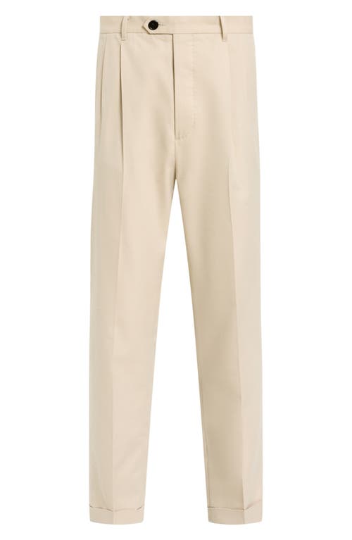 Allsaints Tallis Regular Fit Cuffed Trousers In Antique Brown