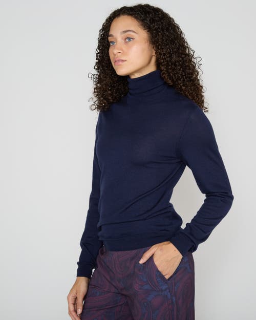 Lords Of Harlech Rona Turtleneck Sweater In Blue