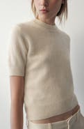 MANGO Wool Short Sleeved Sweater