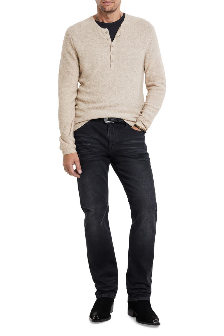 Alhandra Wool & Cashmere Henley Sweater, Alternate, color, HAY