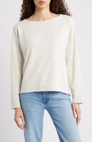 Eileen Fisher Bateau Neck Boxy Top