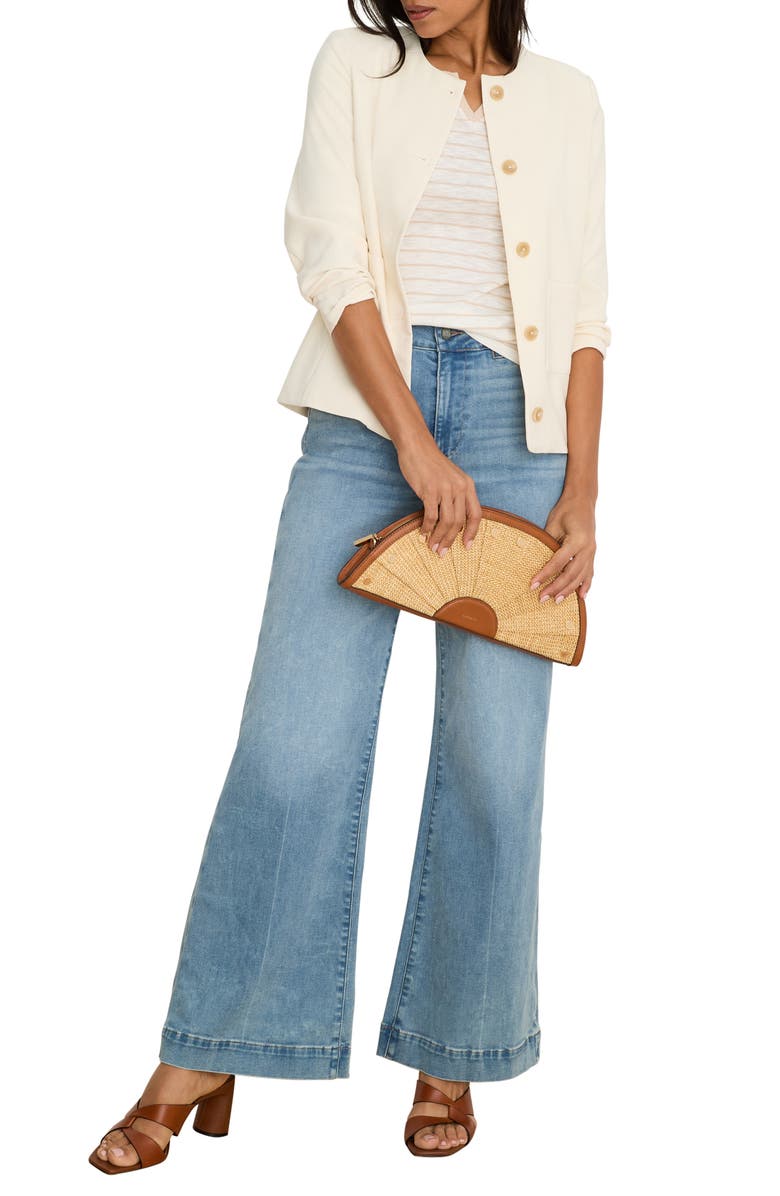 NIC+ZOE Collarless Jacket, Alternate, color, Classic Cream