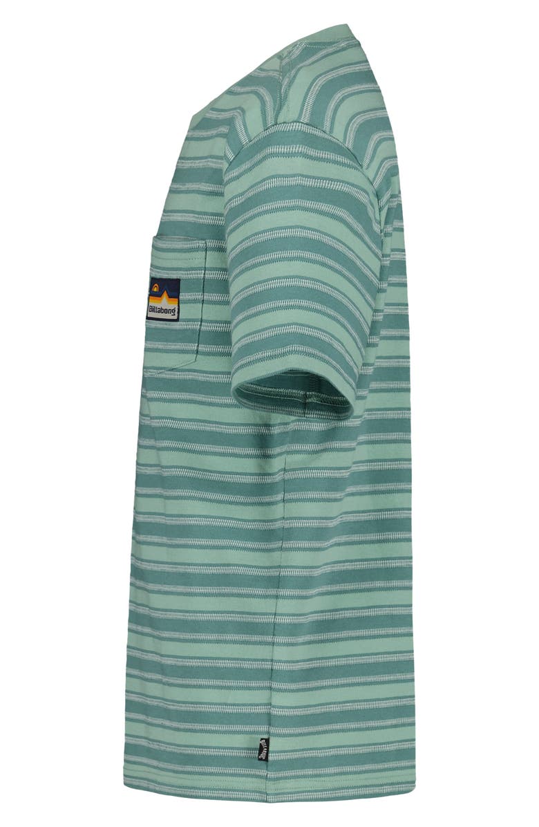 Billabong Kids' Miles Stripe Pocket T-Shirt, Alternate, color, Green Ash