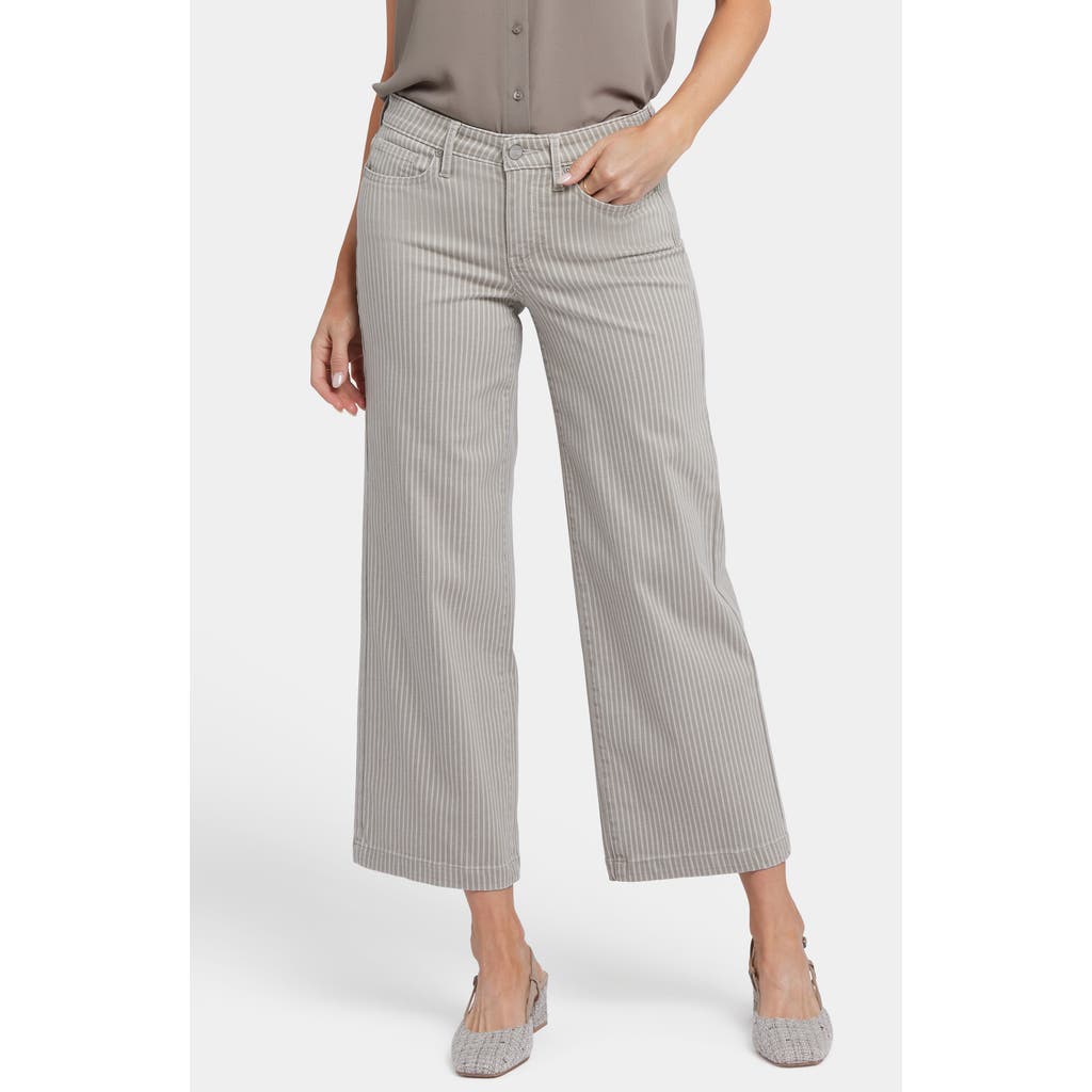 Nydj Teresa High Rise Ankle Wide Leg Jeans In Hidden Lodge In Hidden Lodge Stripe