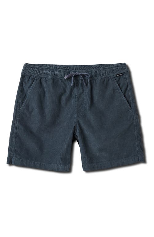 Quiksilver Taxer Corduroy Drawstring Shorts In Blue