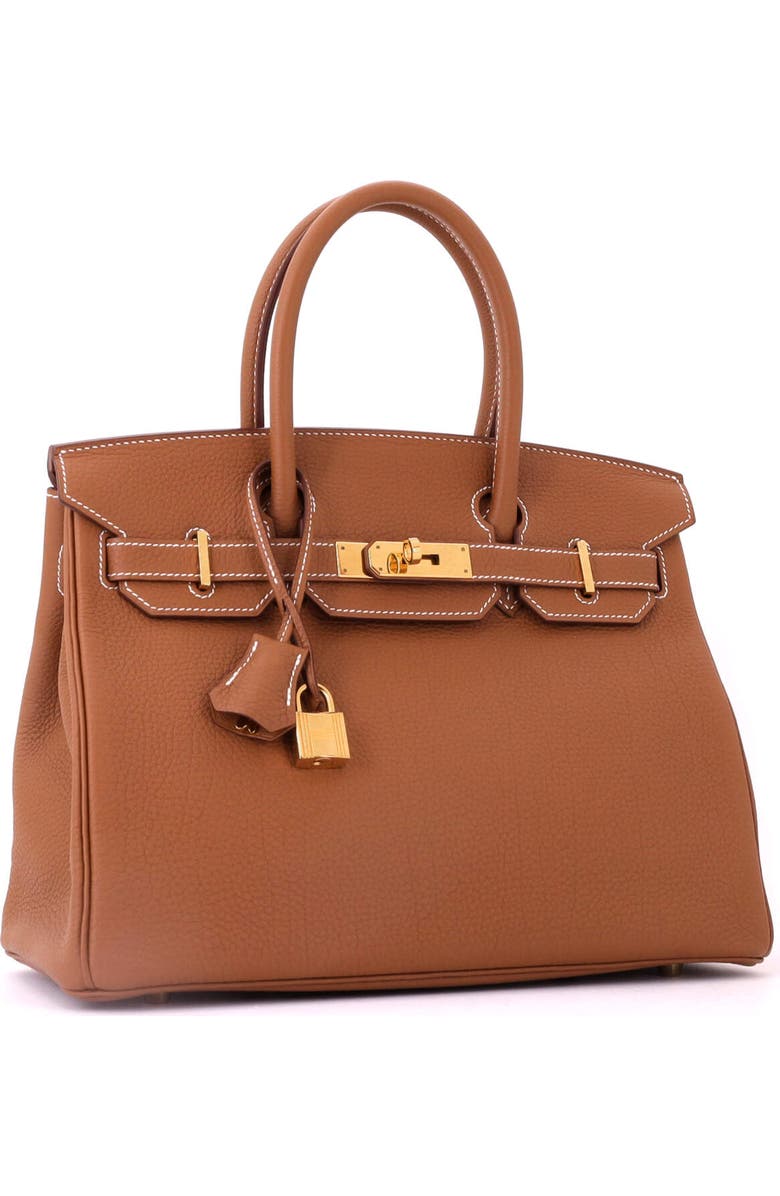 Pre-Owned Hermes Birkin Handbag Brown Togo with Gold Hardware 30, Alternate, color, Gold