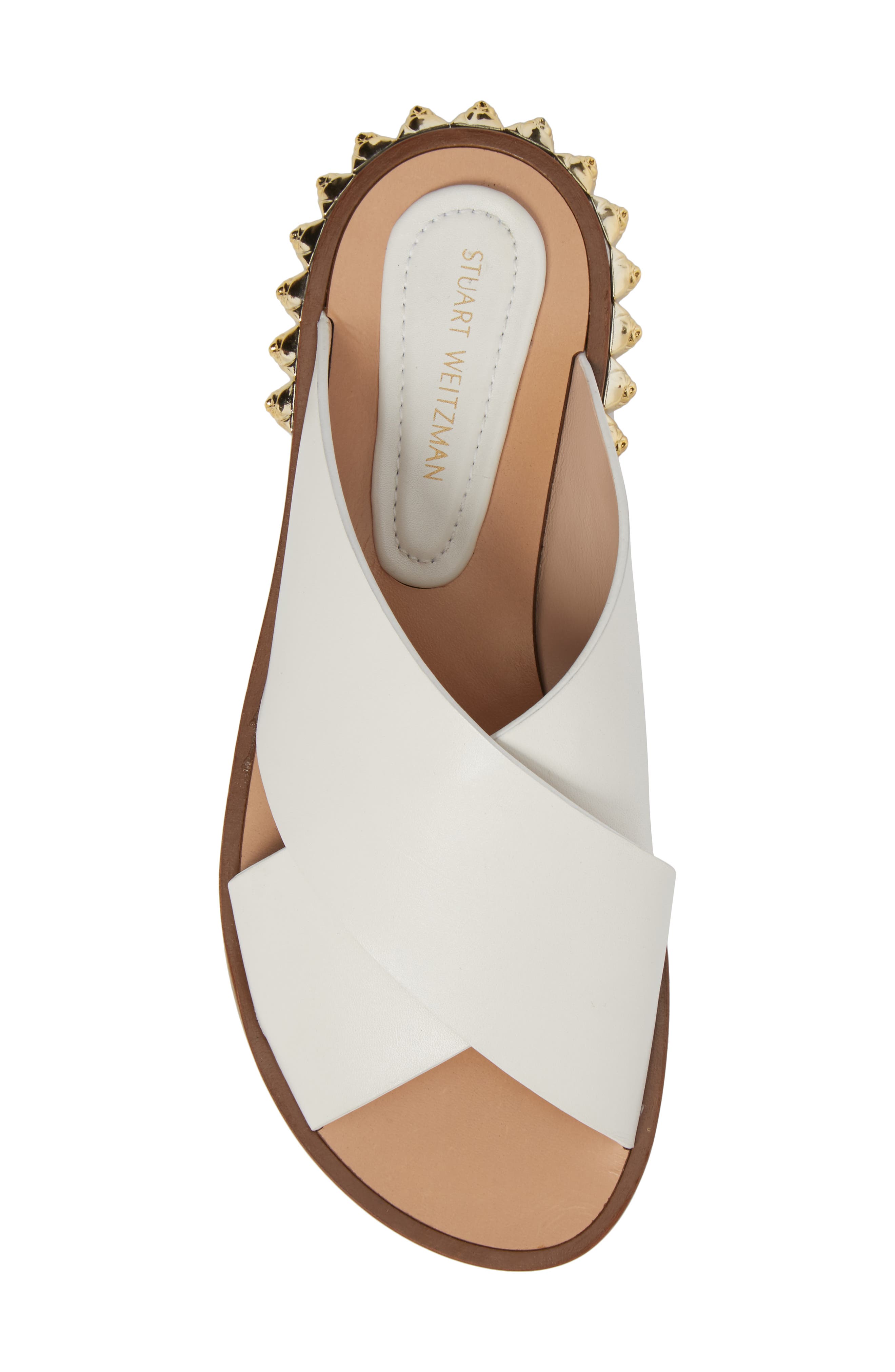 Stuart Weitzman Rockrose Studded Slide Sandal, Alternate, color, 