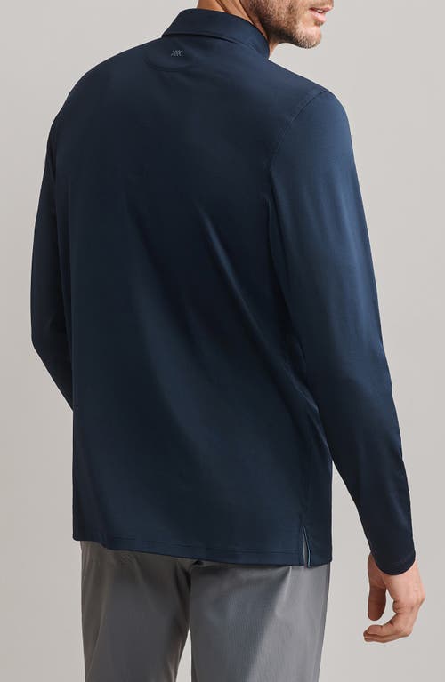 Rhone Gold Sport Long Sleeve Polo In Blue