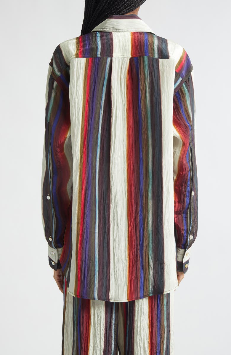 Christopher John Rogers Morris Stripe Button-Up Shirt, Alternate, color, Calla Lily Multi