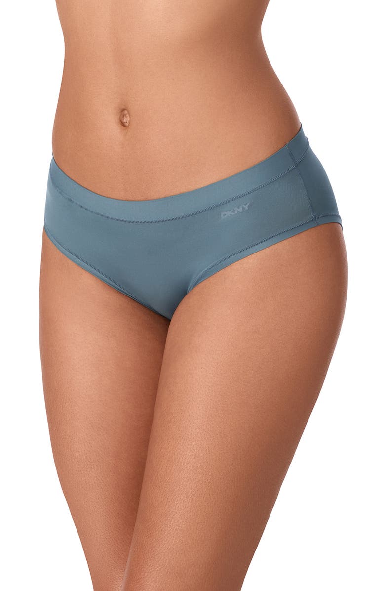 DKNY Litewear Active Comfort Hipster Panties, Main, color, Stormy Weather