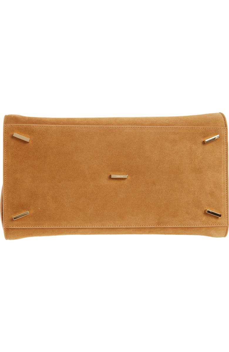 FERRAGAMO Small Hug Suede Top Handle Bag, Alternate, color, Natural