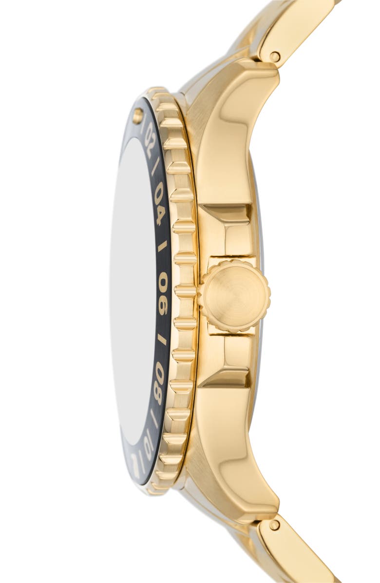 Fossil Blue GMT Bracelet Watch, 46mm, Alternate, color, Gold