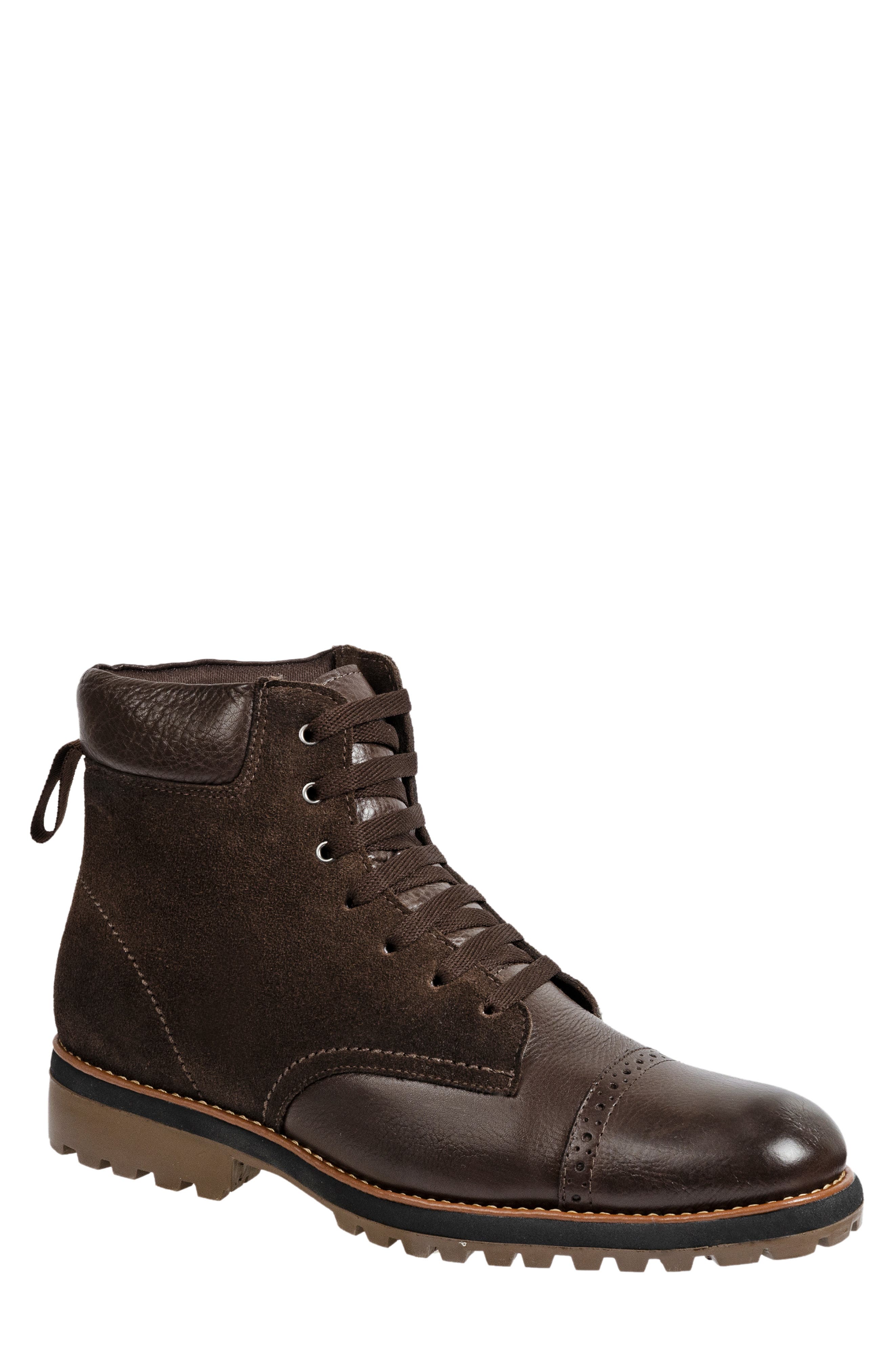 Sandro Moscoloni Randall Lace-Up Cap Toe Boot, Main, color, 