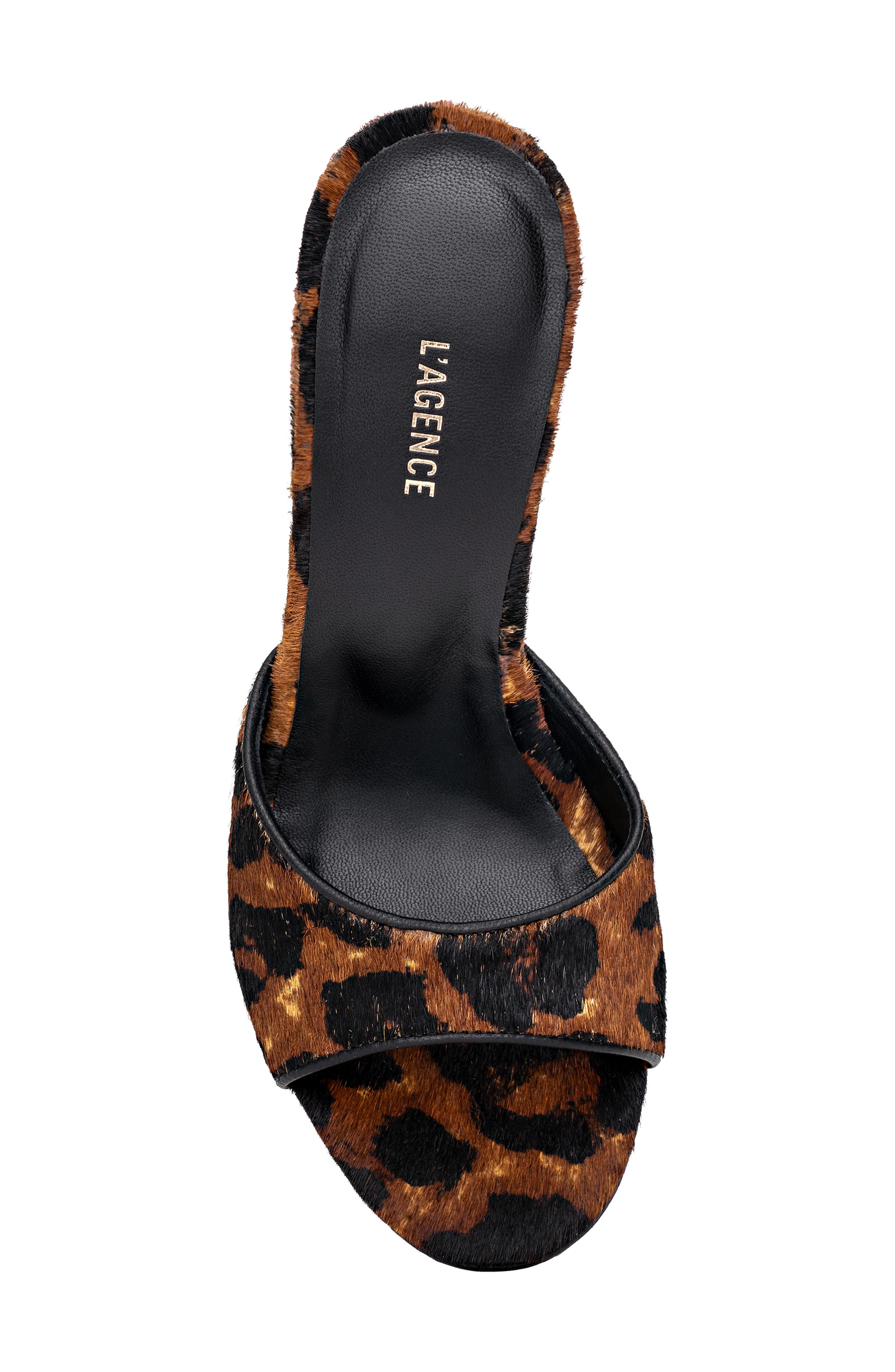 L'AGENCE Avery II Genuine Calf Hair Sandal, Alternate, color, Leopard Calf Hair