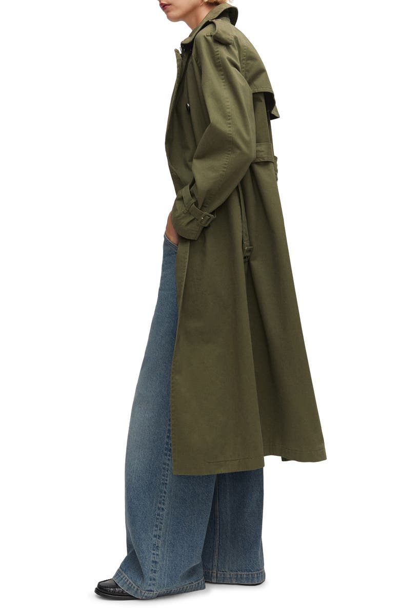 MANGO Cotton Trench Coat, Alternate, color,