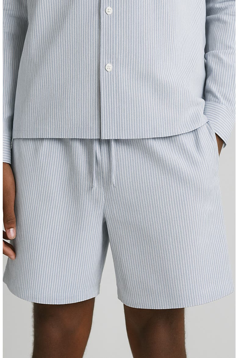 Stripe Drawstring Waist Shorts, Main, color, BLUE/ WHITE