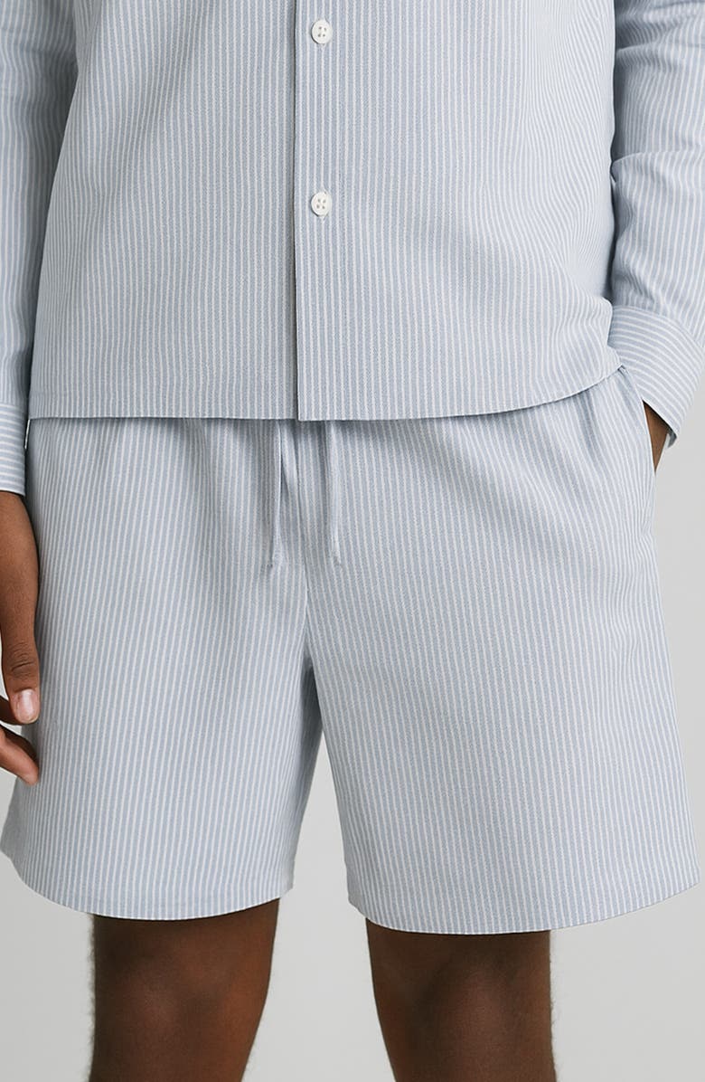 D.RT Stripe Drawstring Waist Shorts, Main, color, Blue/ White