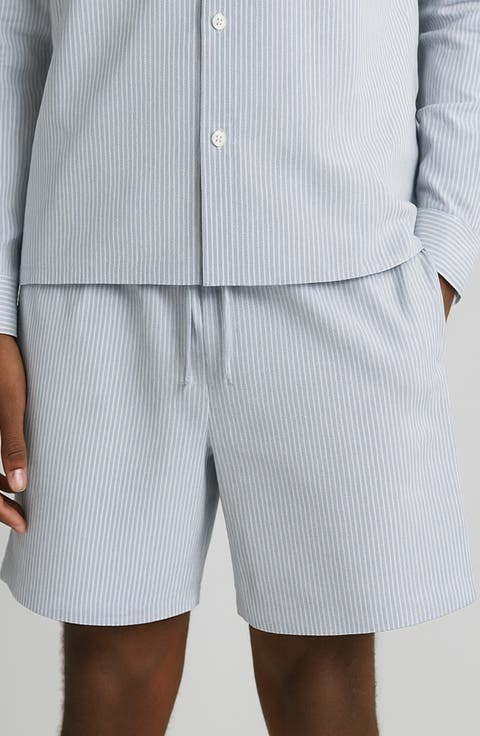 Stripe Drawstring Waist Shorts