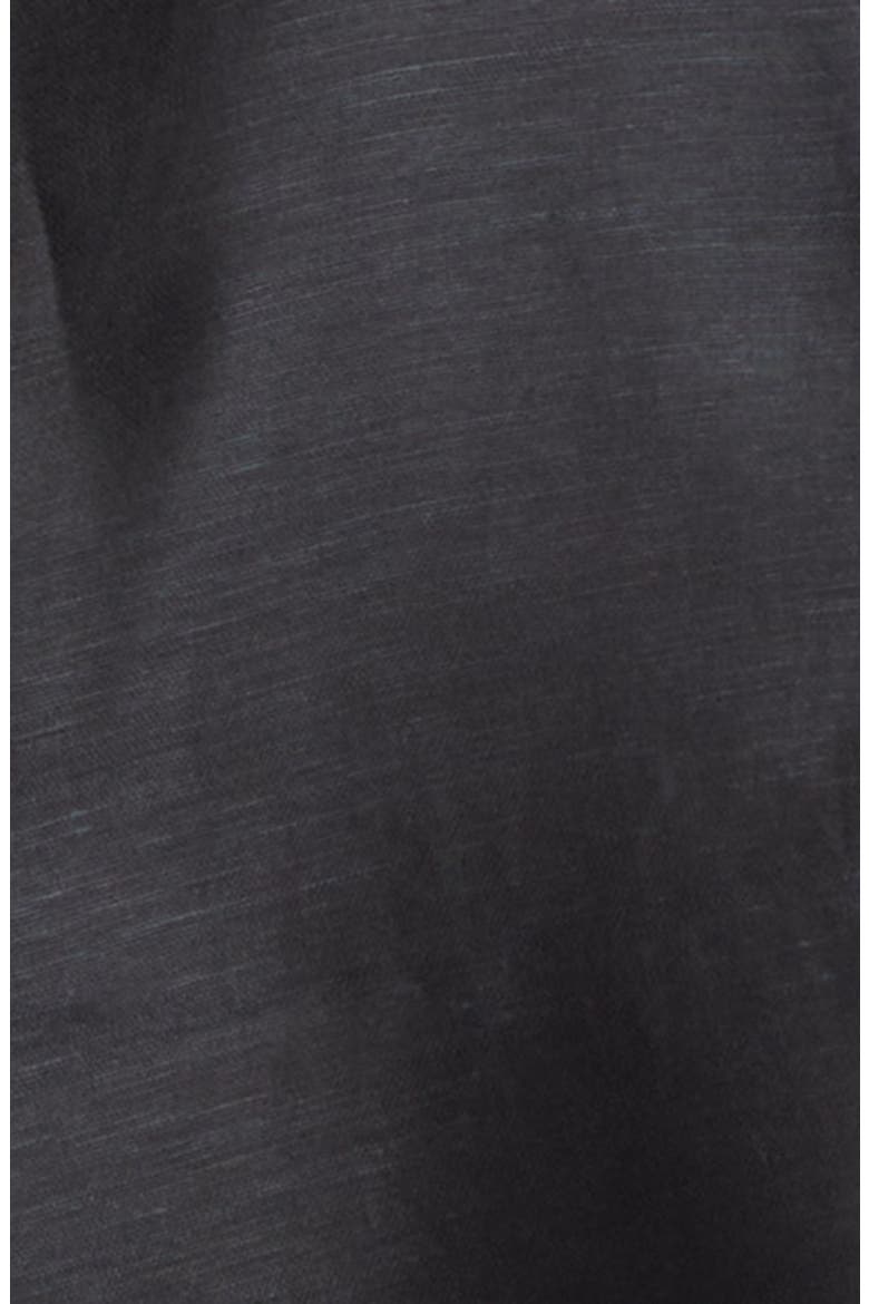Kindred Spirit Luna Ruffle Linen & Silk Minidress, Alternate, color, BLACK