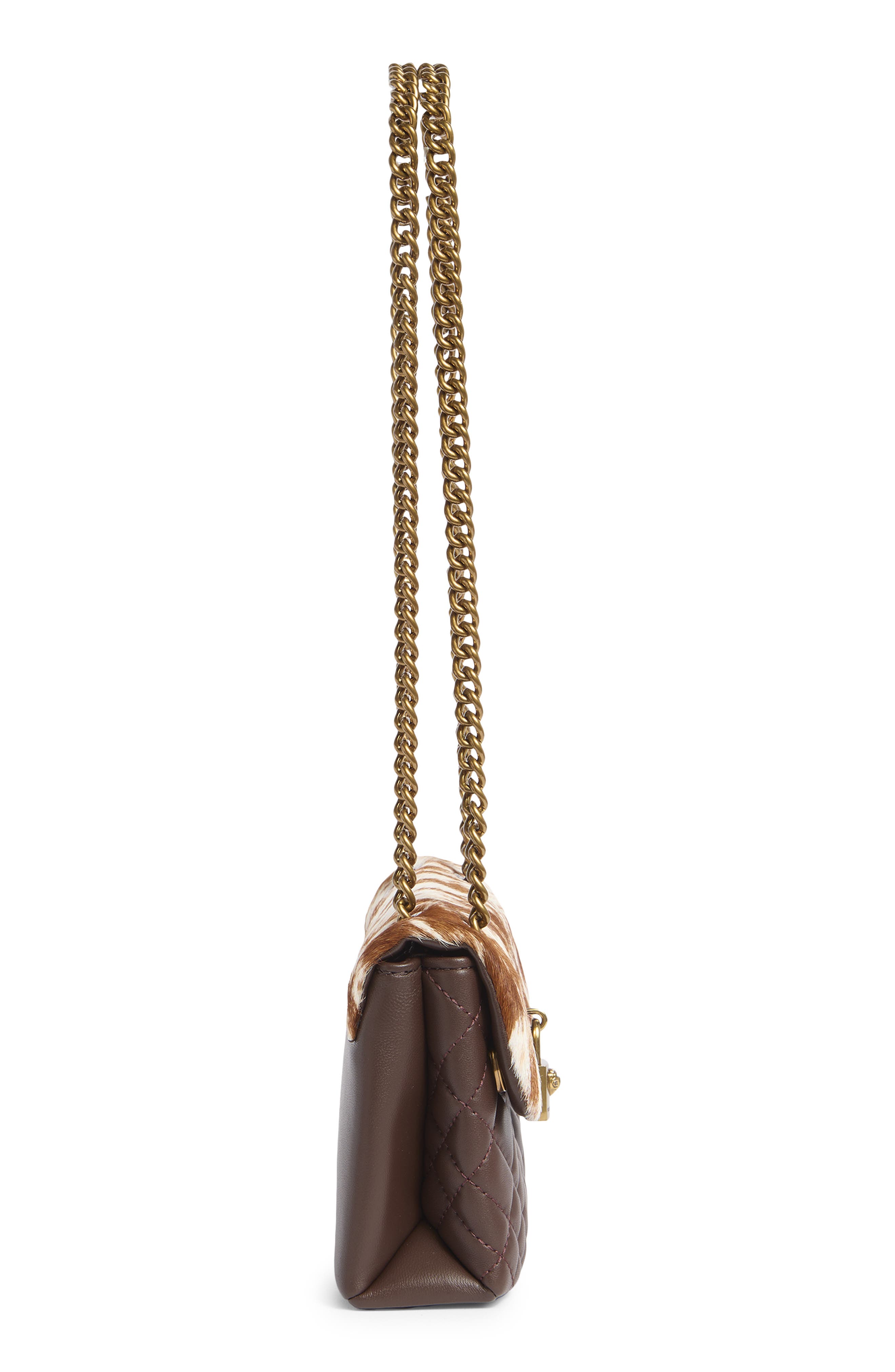 Kurt Geiger London Mini Brixton Genuine Calf Hair Crossbody Bag, Alternate, color, Open Brown