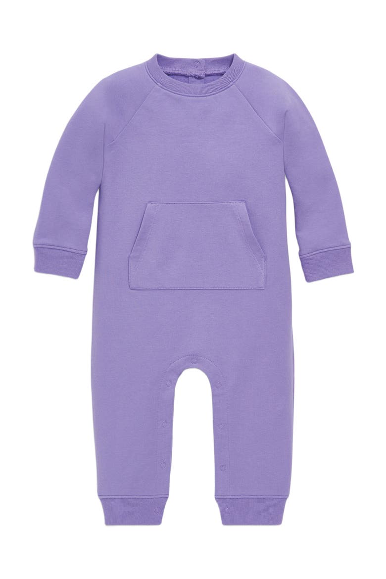 Baby Sweatshirt Romper, Main, color, Iris