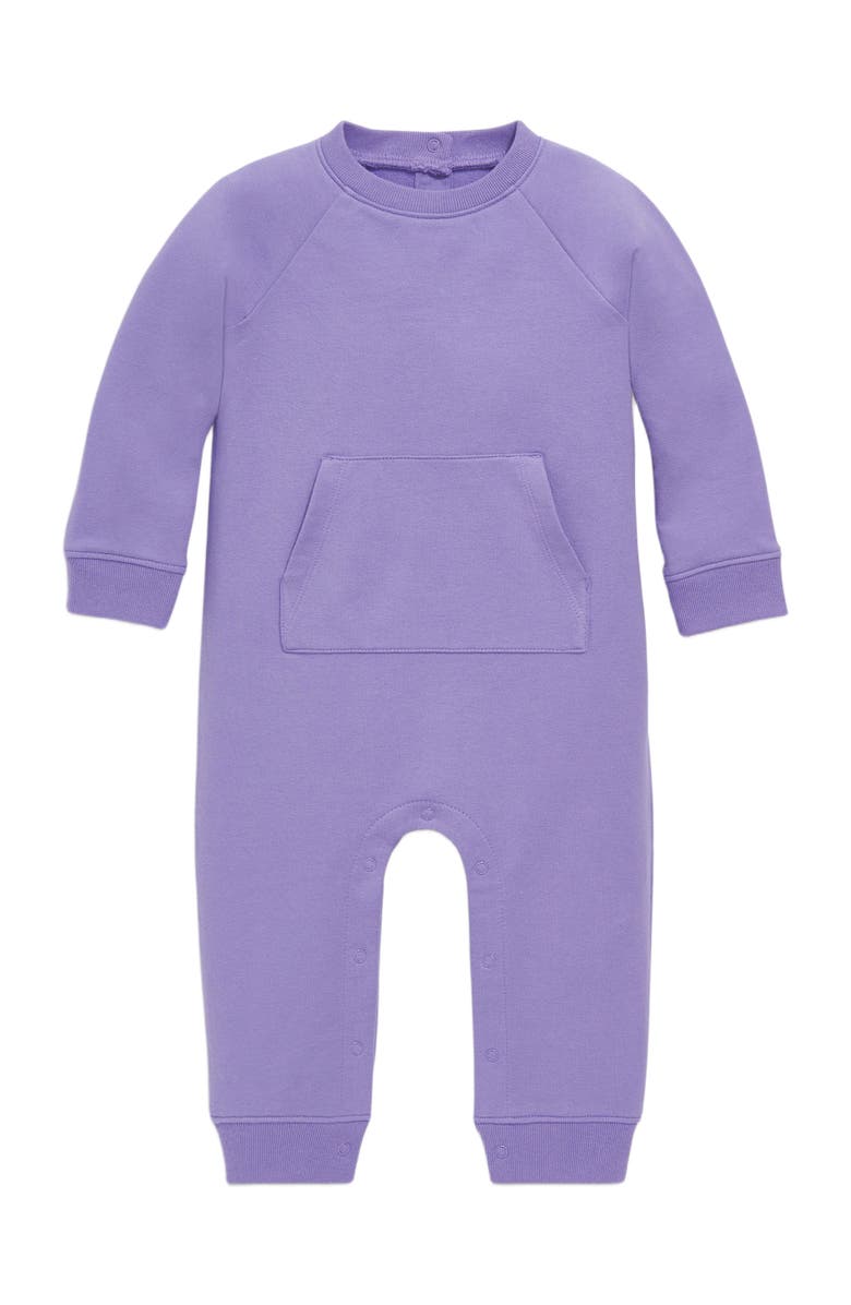 Primary Baby Sweatshirt Romper, Main, color, Iris