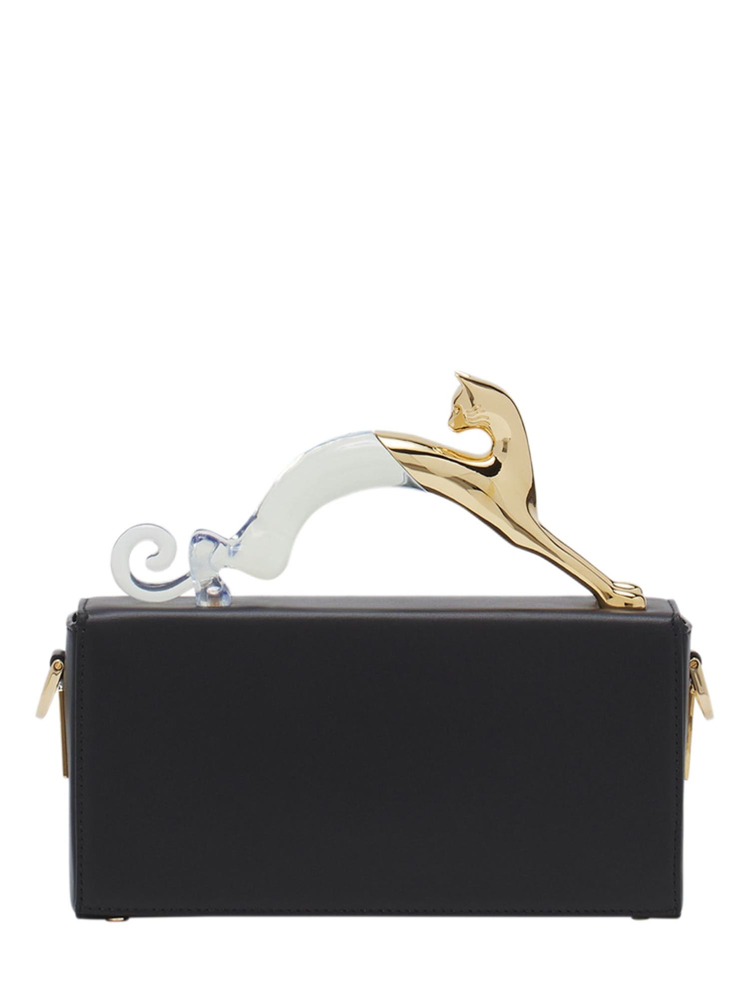 Lanvin Pencil Cat Nano Leather Bag With A Bi-Material Cat, Alternate, color, 