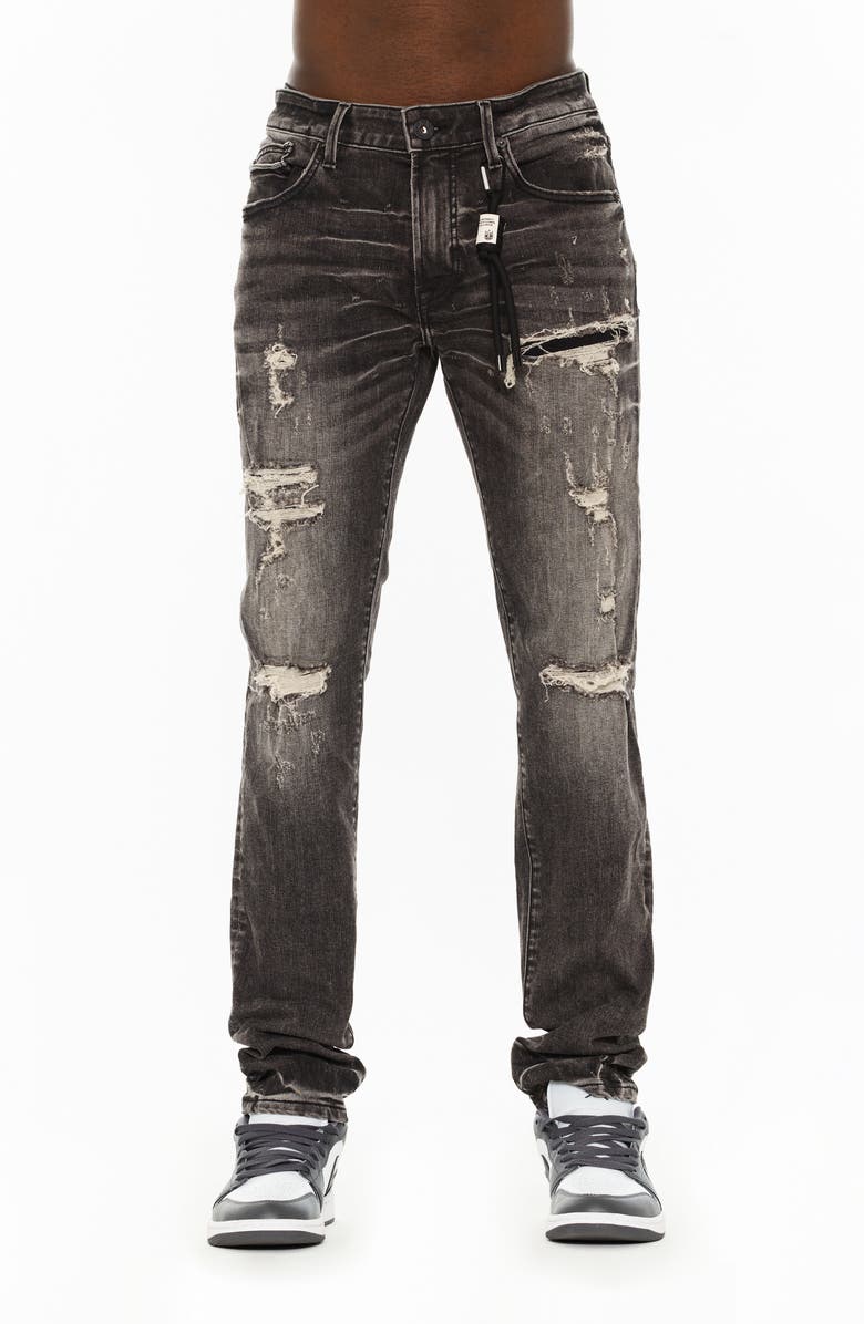 Cult of Individuality Rocker Ripped Slim Fit Straight Leg Jeans, Main, color,