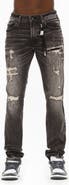 Cult of Individuality Rocker Ripped Slim Fit Straight Leg Jeans