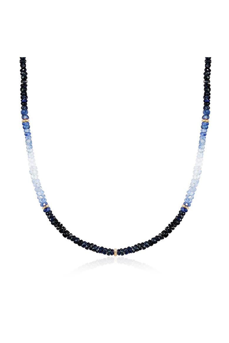 Blue Sapphire Ombre Bead Necklace, Main, color, Blue Sapphire