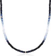 The Lovery Fine Jewelry Blue Sapphire Ombre Bead Necklace