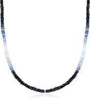 The Lovery Fine Jewelry Blue Sapphire Ombre Bead Necklace