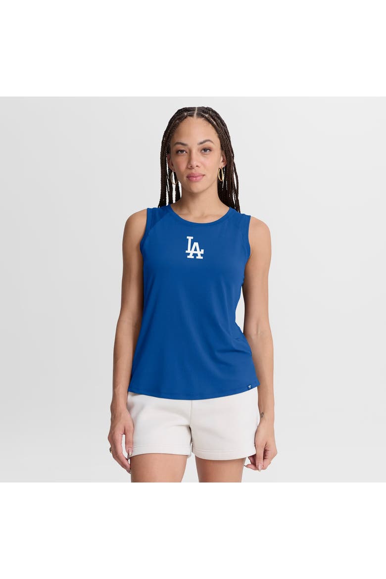 Women's Fanatics  Royal Los Angeles Dodgers Draped Mesh Back Performance Tank Top, Main, color, Royal