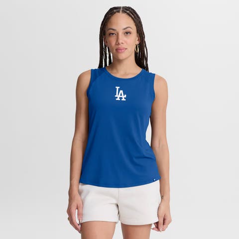 Women's Fanatics  Royal Los Angeles Dodgers Draped Mesh Back Performance Tank Top