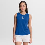 FANATICS Women's Fanatics  Royal Los Angeles Dodgers Draped Mesh Back Performance Tank Top
