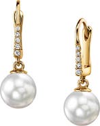 The Pearl Source South Sea Pearl & Diamond Susan Earrings