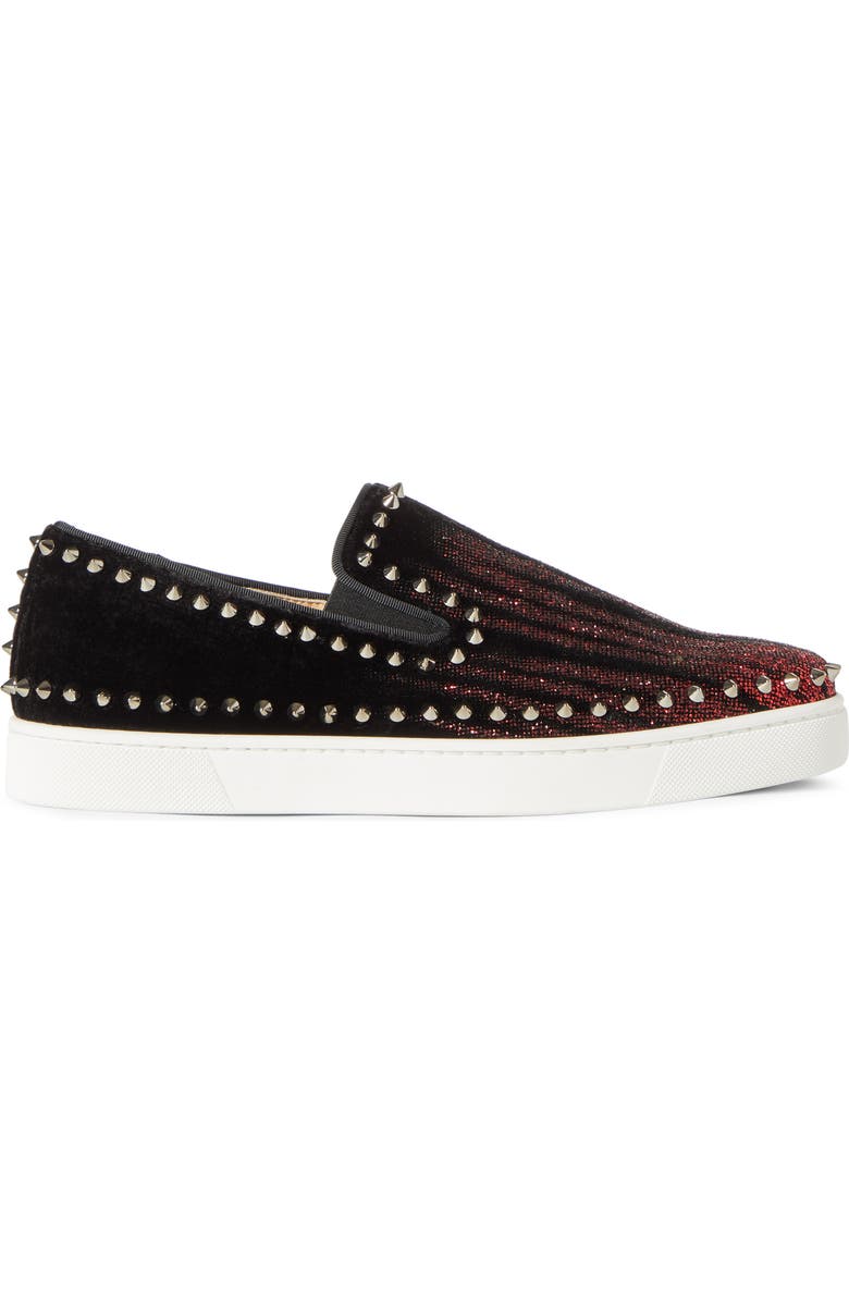 Christian Louboutin Pik Boat Spike Slip-On Sneaker, Alternate, color,