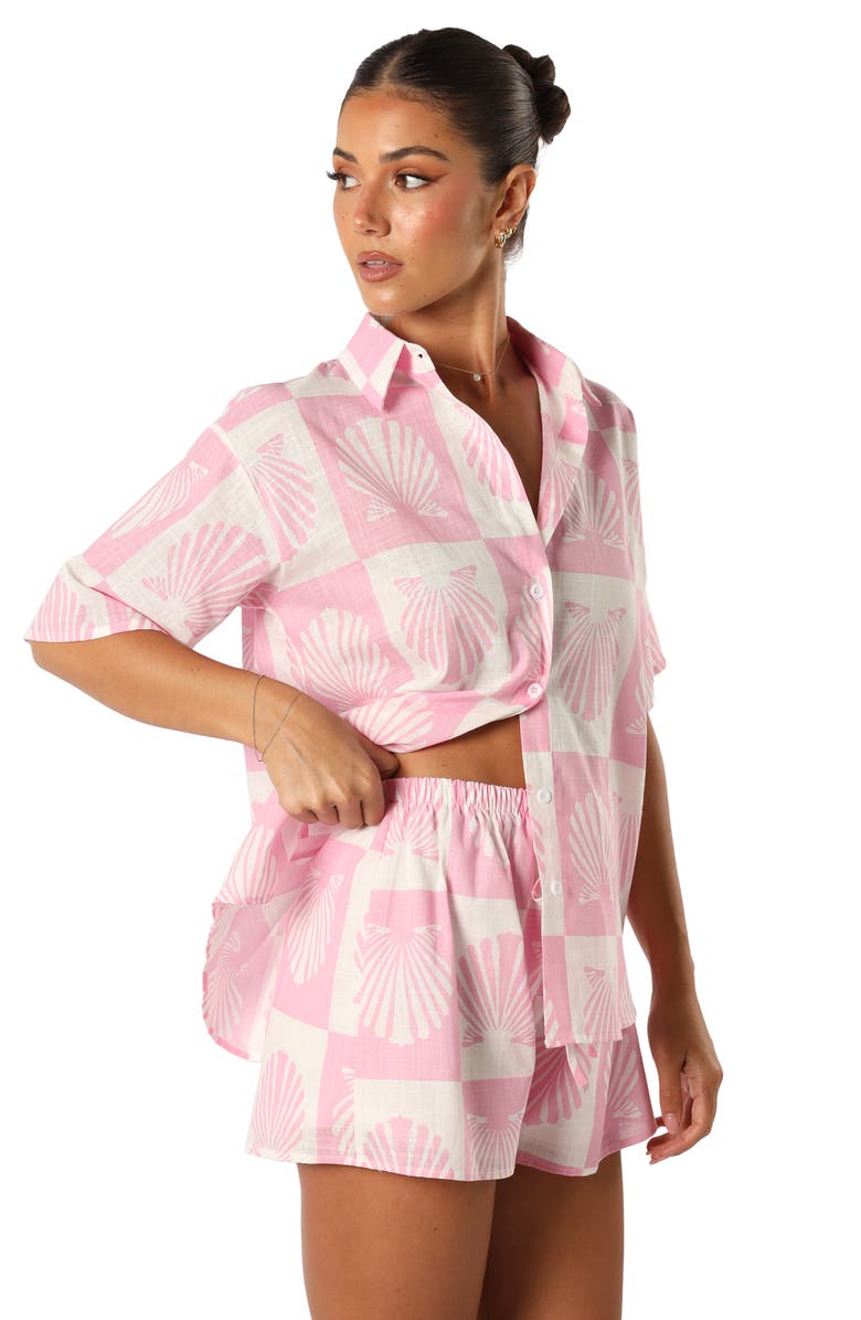 Petal & Pup Harvey Cotton Button-Up Shirt & Shorts Set, Alternate, color,