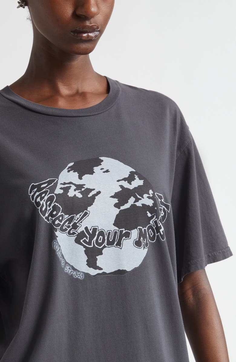 Collina Strada Oversize Organic Cotton Graphic T-Shirt, Alternate, color, Respect