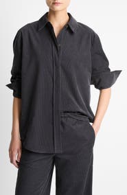 Vince Oversize Cotton Corduroy Button-Up Shirt
