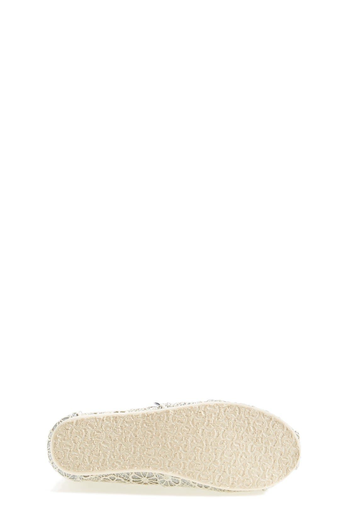 TOMS 'Youth - Glitter' Crochet Slip-On, Alternate, color, 