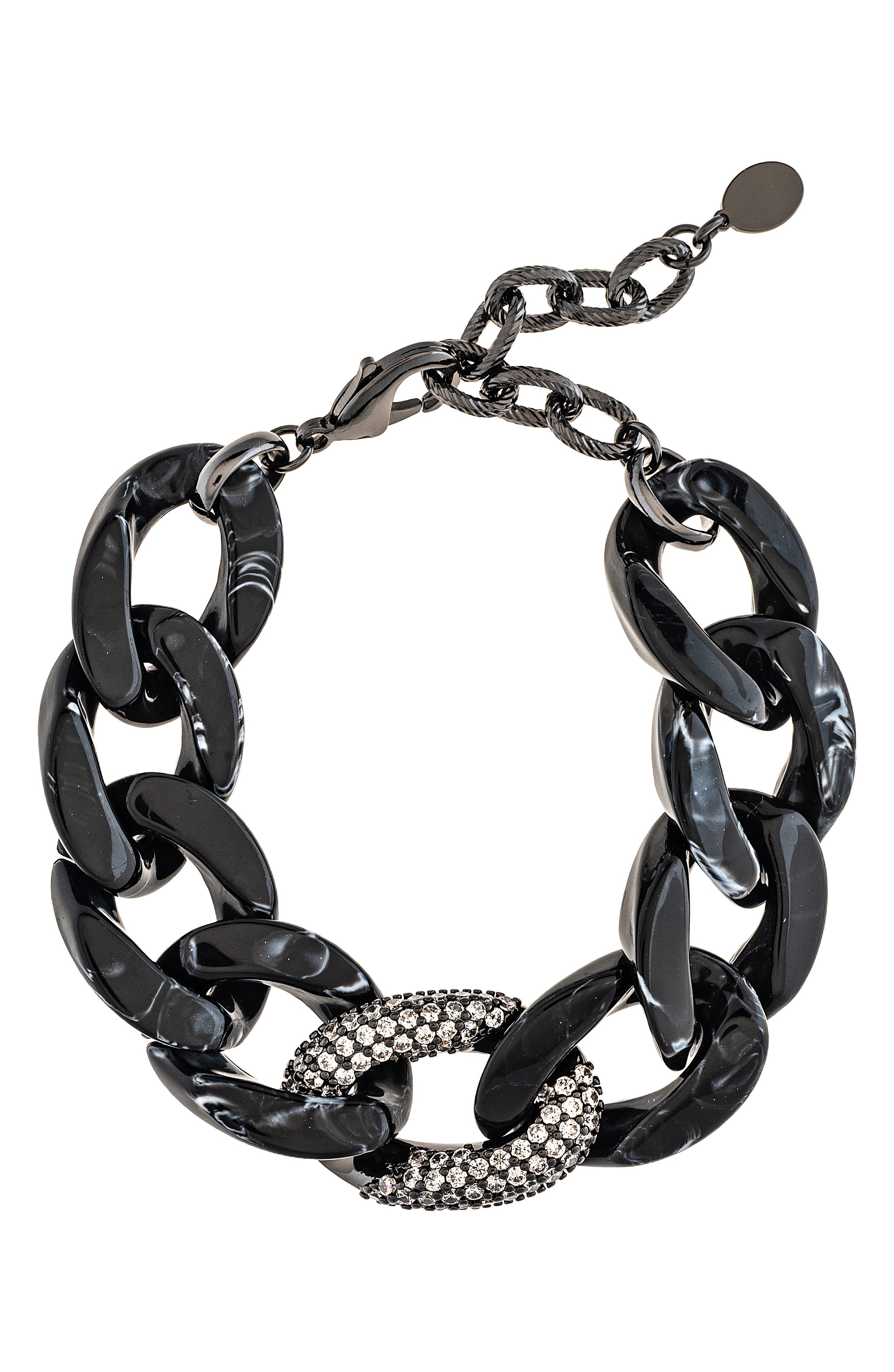Acrylic Pavé Link Bracelet