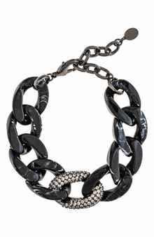 Acrylic Pavé Link Bracelet