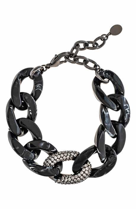 Acrylic Pavé Link Bracelet
