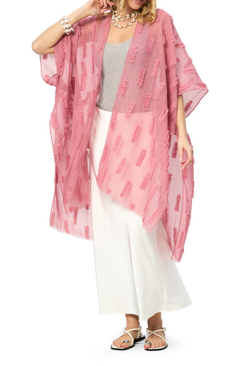 Embossed Ruana, Main, color, PINK