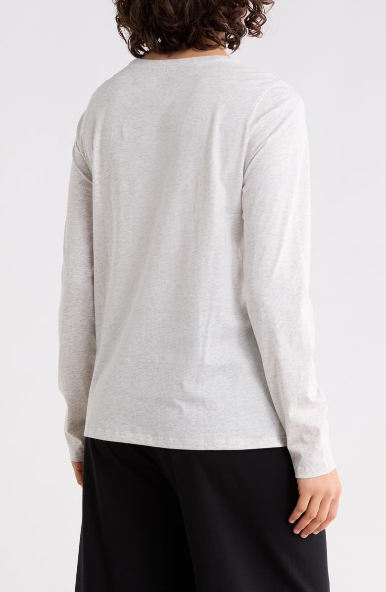 Eileen Fisher Organic Cotton Long Sleeve T-Shirt, Alternate, color, Sea Salt